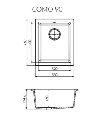 GRANMASTER COMO 90 UNDERMOUNTED/INSET/FLUSH MOUNTED TITAN GREY QUARTZ SINGLE BOWL SINK, GRA0067 GRANMASTER COMO 90 UNDERMOUNTED/INSET/FLUSH MOUNTED TITAN GREY QUARTZ SINGLE BOWL SINK, GRA0067
